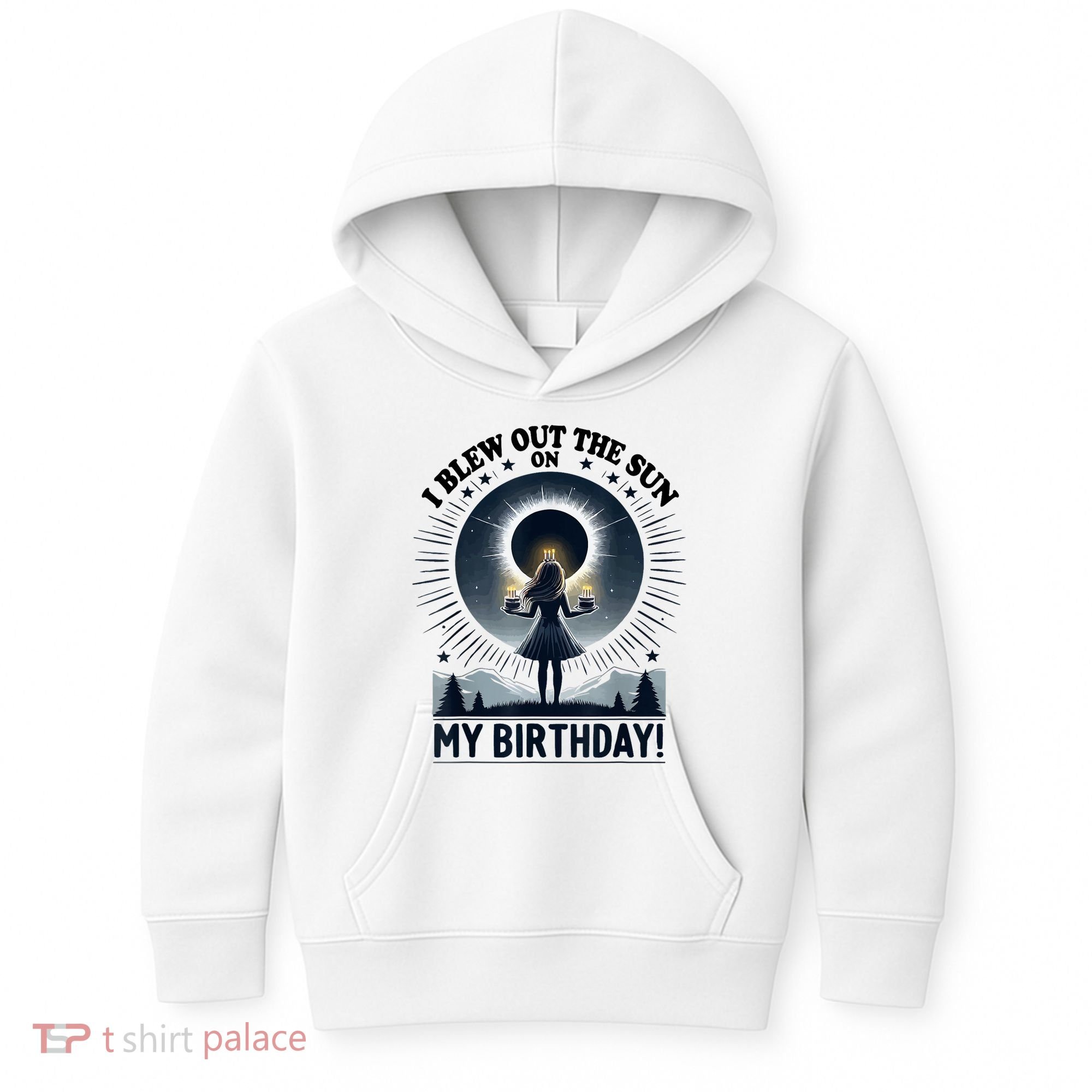 I Blew Out The Sun On My Birthday Total Solar Eclipse Retro Kids Hoodie