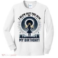I Blew Out The Sun On My Birthday Total Solar Eclipse Retro Kids Long Sleeve Shirt thumb 0