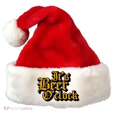 Its Beer O Clock Santa Hat