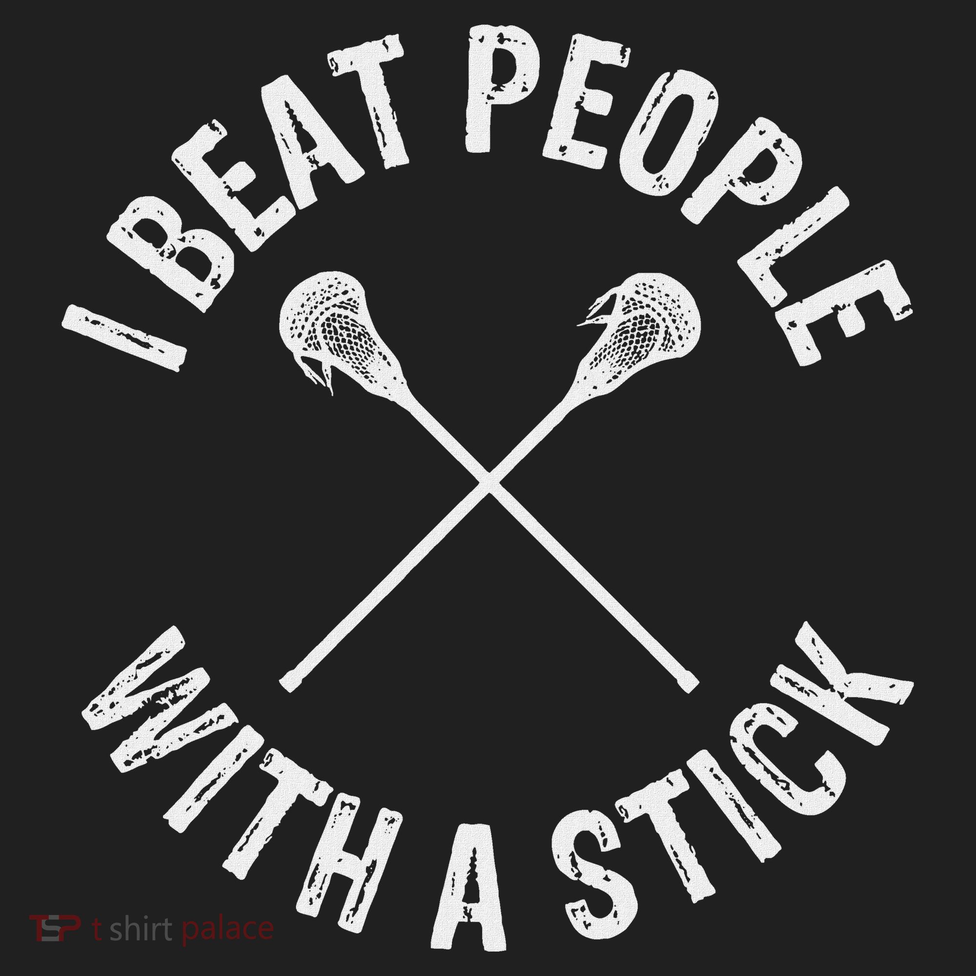I Beat People With A Stick Funny Lacrosse Beanie