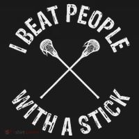 I Beat People With A Stick Funny Lacrosse Women's Hoodie thumb 2