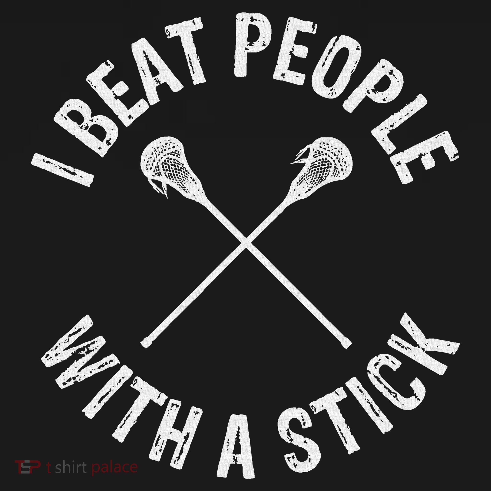 I Beat People With A Stick Funny Lacrosse Kids Sweatshirt