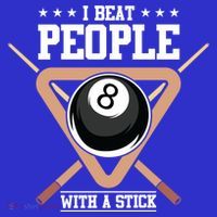 I Beat People With A Stick Eight Ball Billiards Pool Player Cool Gift Apron thumb 3