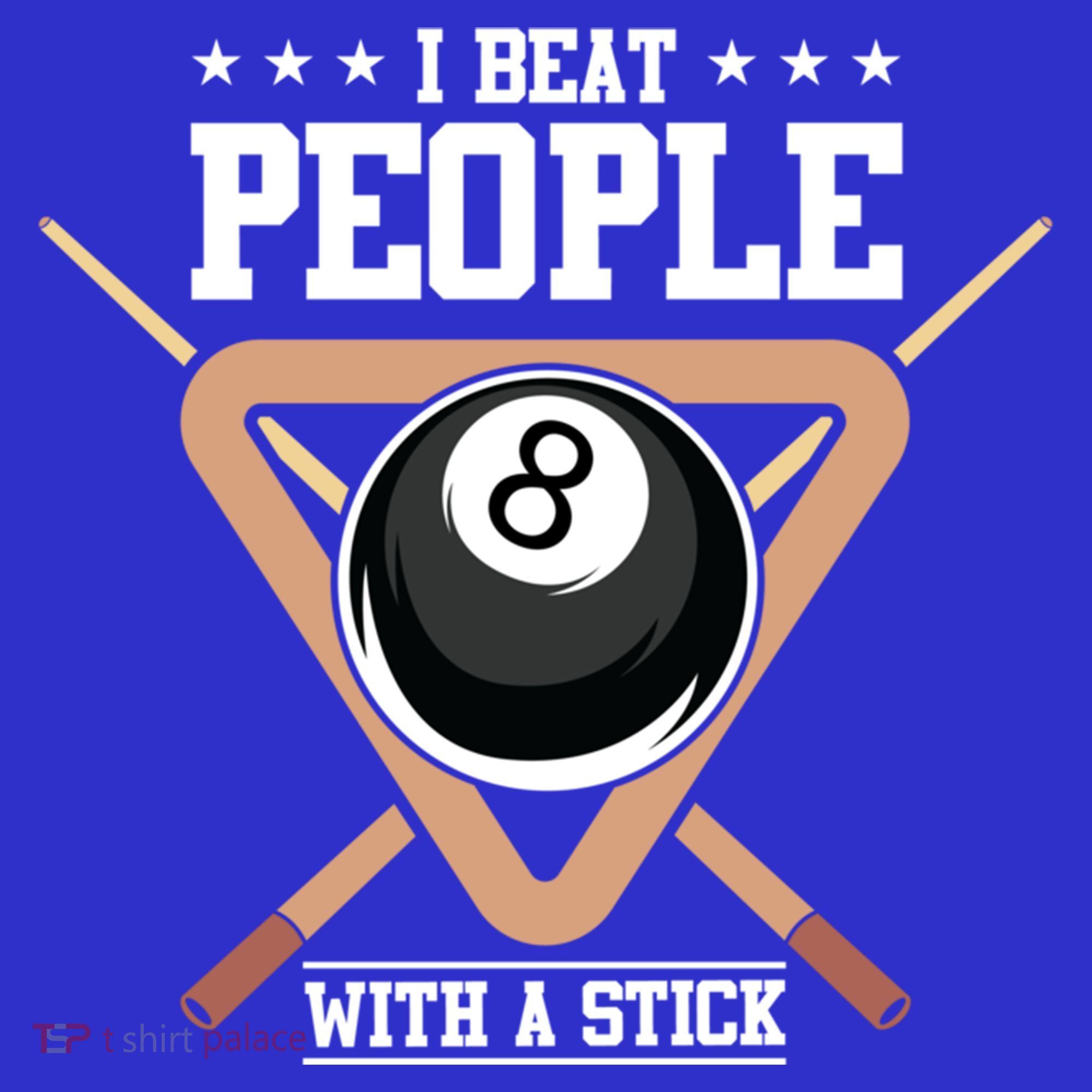 I Beat People With A Stick Eight Ball Billiards Pool Player Cool Gift Baby Bodysuit