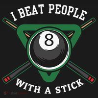 I Beat People With A Stick Billiards Ball Pool Gifts Ornament thumb 1