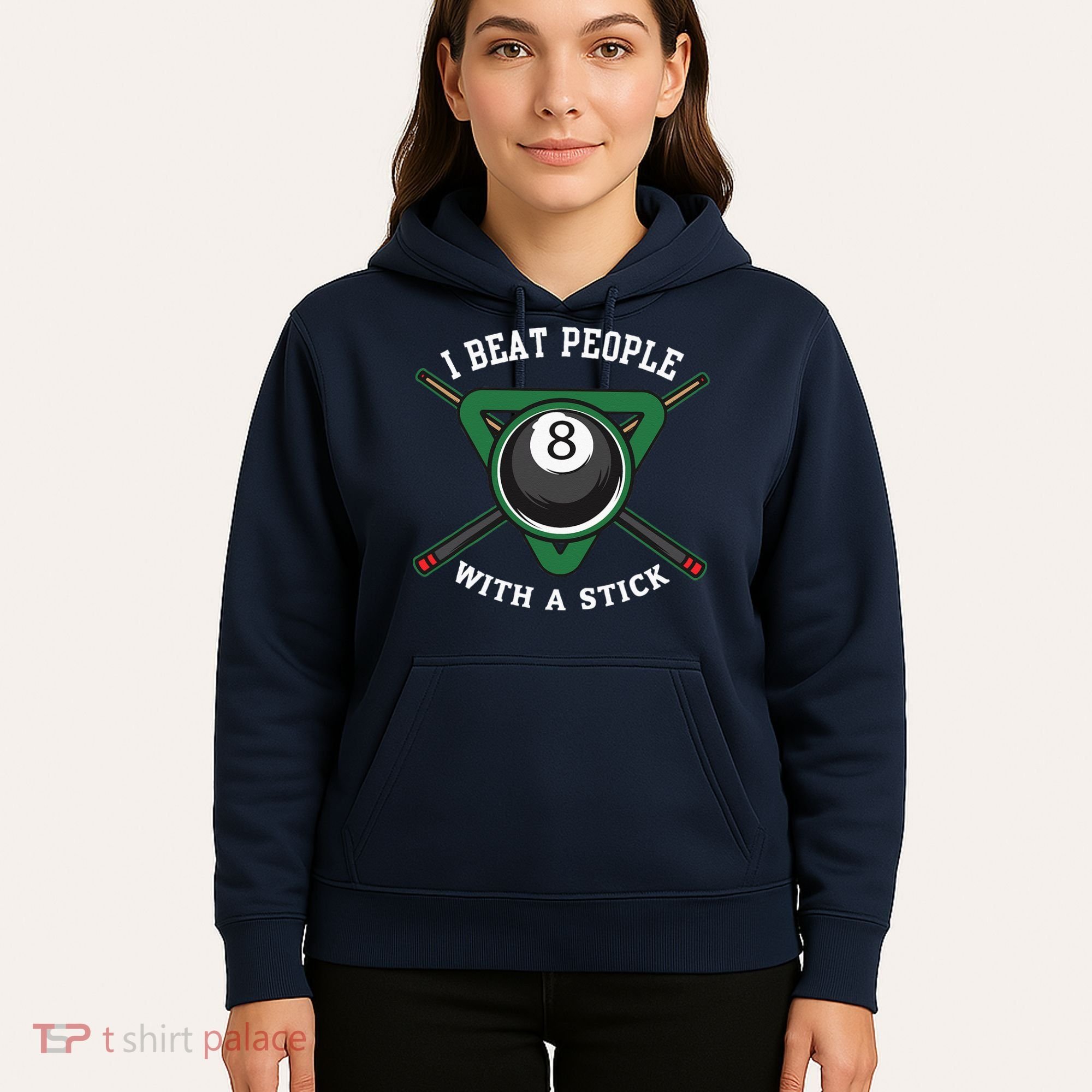 I Beat People With A Stick Billiards Ball Pool Gifts Hoodie