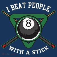 I Beat People With A Stick Billiards Ball Pool Gifts Apron thumb 3