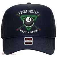 I Beat People With A Stick Billiards Ball Pool Gifts Hat thumb 0
