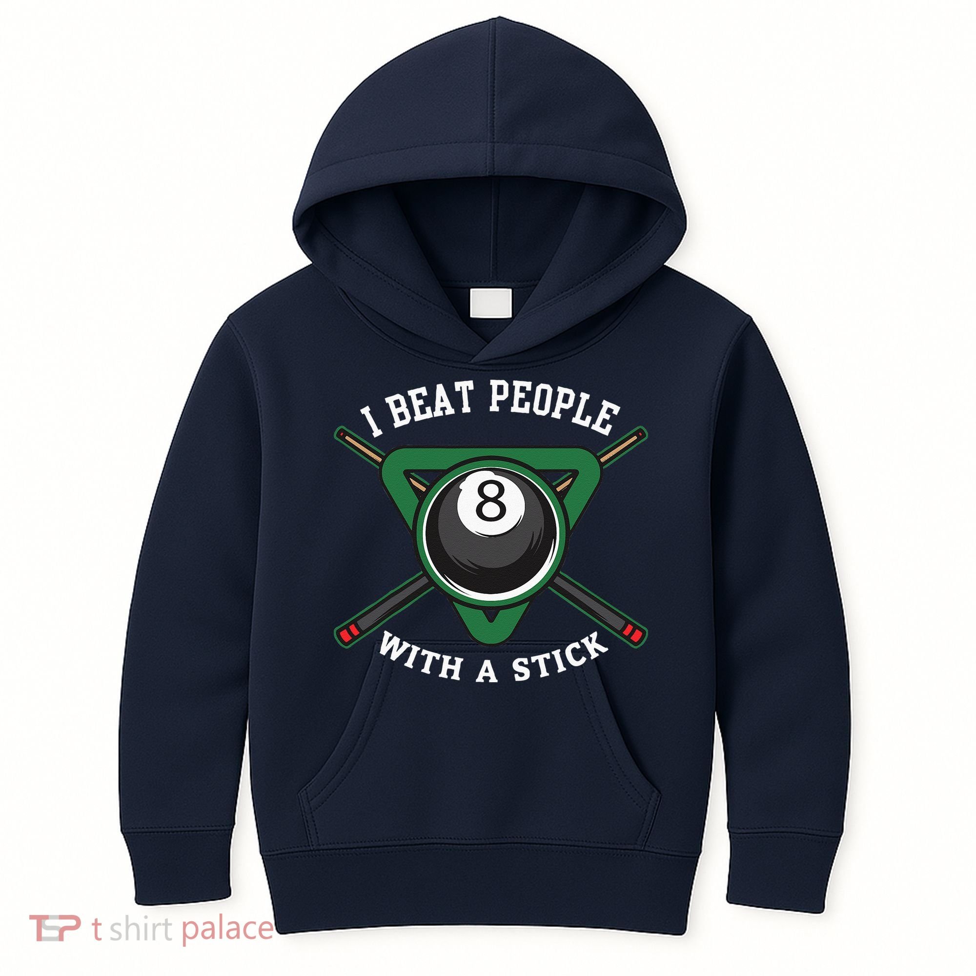 I Beat People With A Stick Billiards Ball Pool Gifts Kids Hoodie