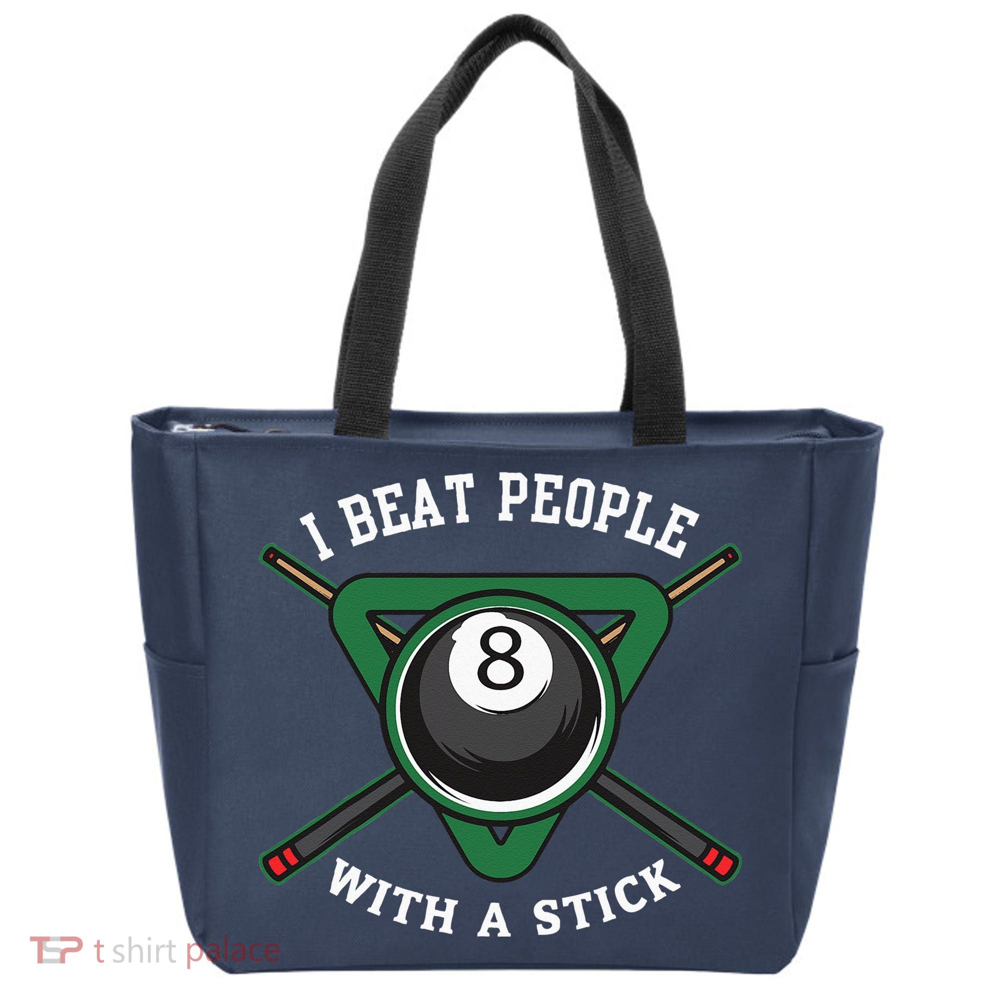 I Beat People With A Stick Billiards Ball Pool Gifts Tote Bag