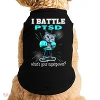 I Battle PTSD Awareness Doggie Tank thumb 0