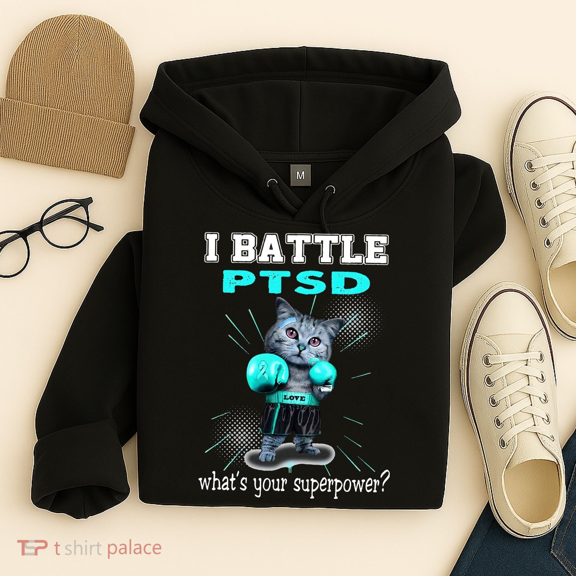 I Battle PTSD Awareness Hoodie