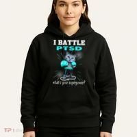 I Battle PTSD Awareness Hoodie thumb 5