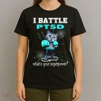 I Battle PTSD Awareness T-Shirt thumb 4