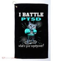 I Battle PTSD Awareness Golf Towel thumb 0