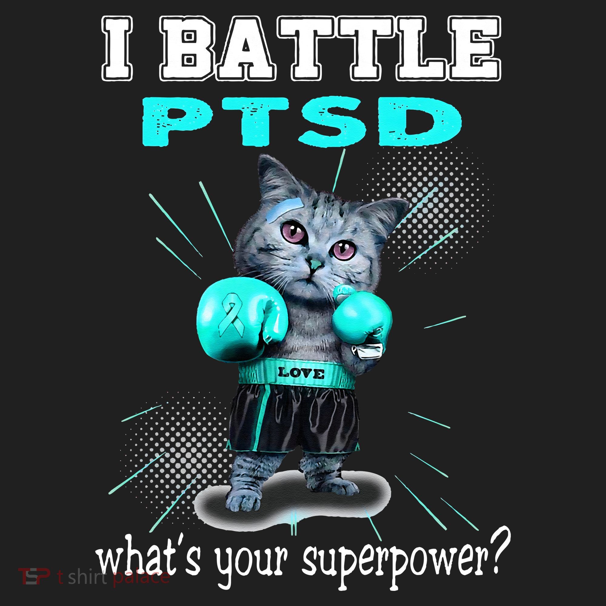 I Battle PTSD Awareness Golf Towel