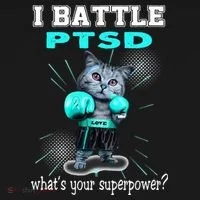 I Battle PTSD Awareness Women's Long Sleeve Shirt thumb 2