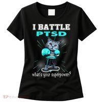 I Battle PTSD Awareness Women's T-Shirt thumb 0