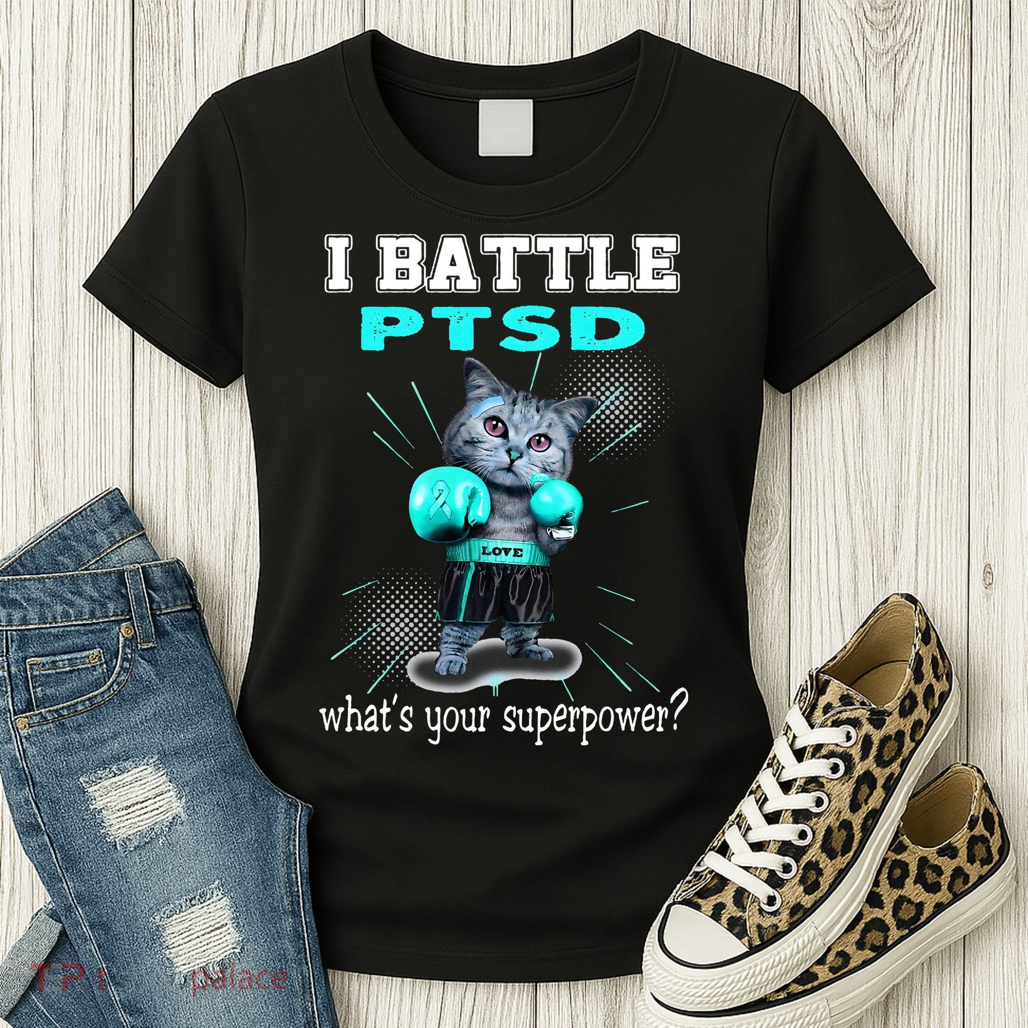 I Battle PTSD Awareness Women's T-Shirt