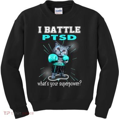 I Battle PTSD Awareness Kids Sweatshirt
