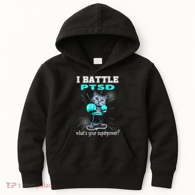 I Battle PTSD Awareness Kids Hoodie