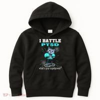 I Battle PTSD Awareness Kids Hoodie thumb 0
