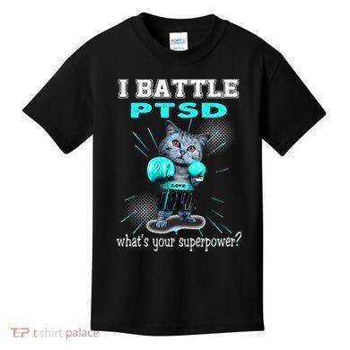 I Battle PTSD Awareness Kids T-Shirt