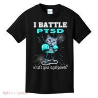I Battle PTSD Awareness Kids T-Shirt thumb 0