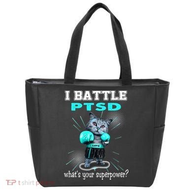 I Battle PTSD Awareness Tote Bag