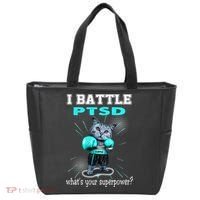 I Battle PTSD Awareness Tote Bag thumb 0