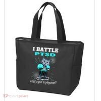 I Battle PTSD Awareness Tote Bag thumb 3