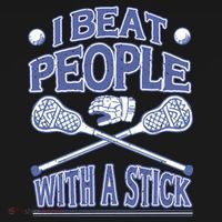 I Beat People With A Stick Lacrosse Sport Ornament thumb 1