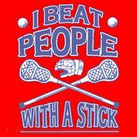 I Beat People With A Stick Lacrosse Sport Santa Hat thumb 1