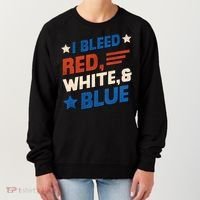 I Bleed Red White And Blue 4th Of July Women's Sweatshirt thumb 0