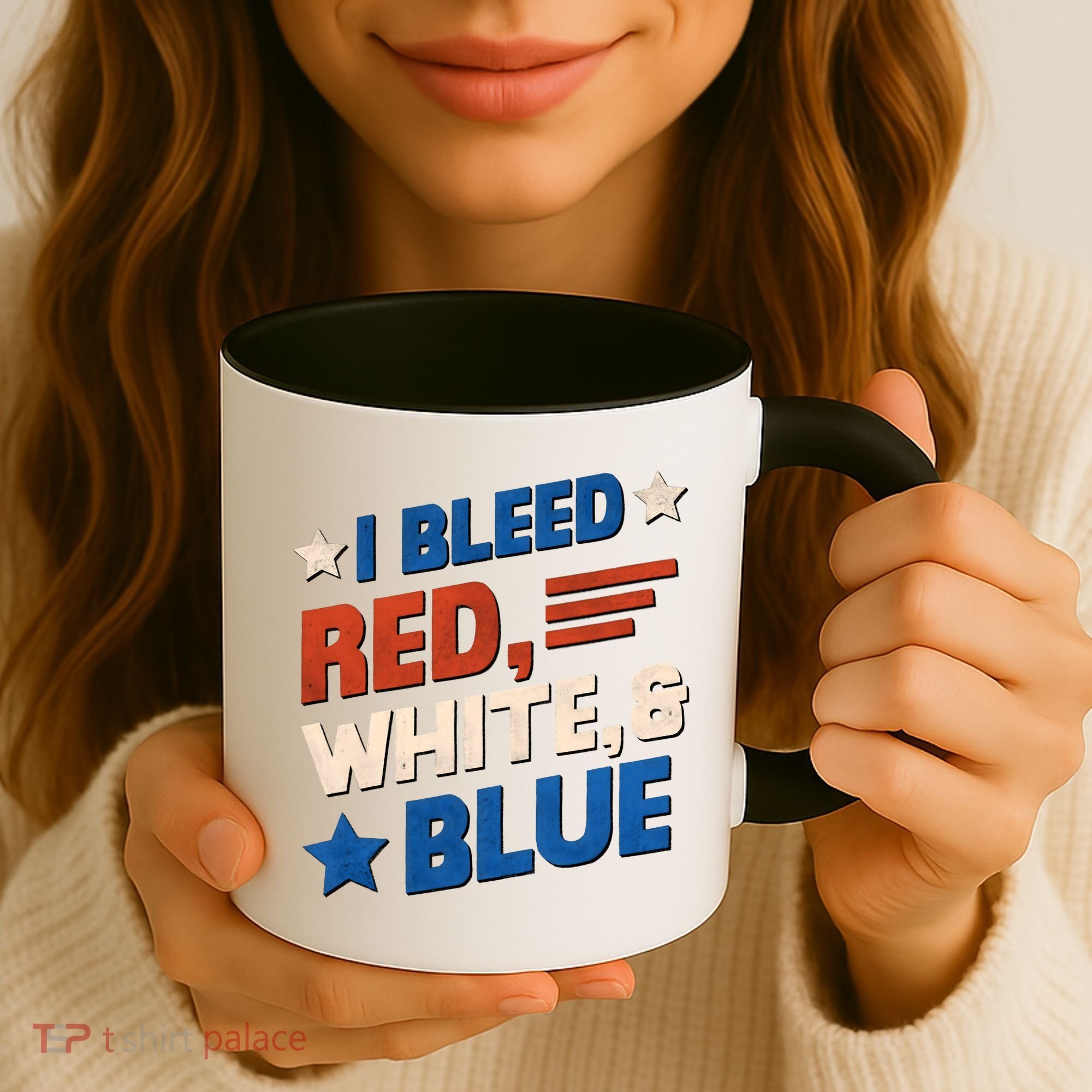 I Bleed Red White And Blue 4th Of July Coffee Mug