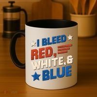 I Bleed Red White And Blue 4th Of July Coffee Mug thumb 4