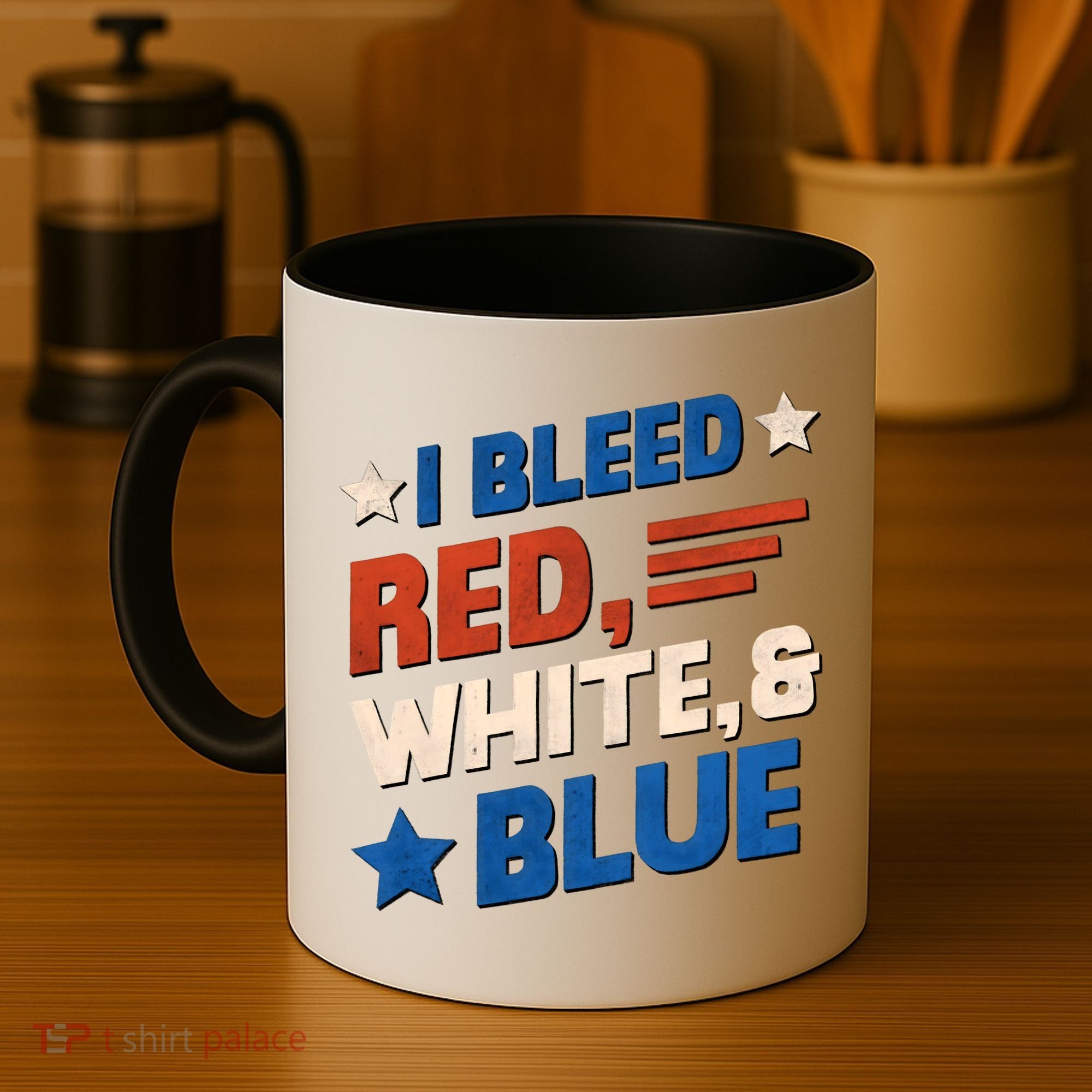 I Bleed Red White And Blue 4th Of July Coffee Mug