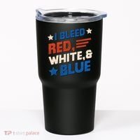 I Bleed Red White And Blue 4th Of July Tumbler thumb 0