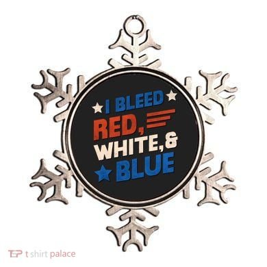 I Bleed Red White And Blue 4th Of July Ornament