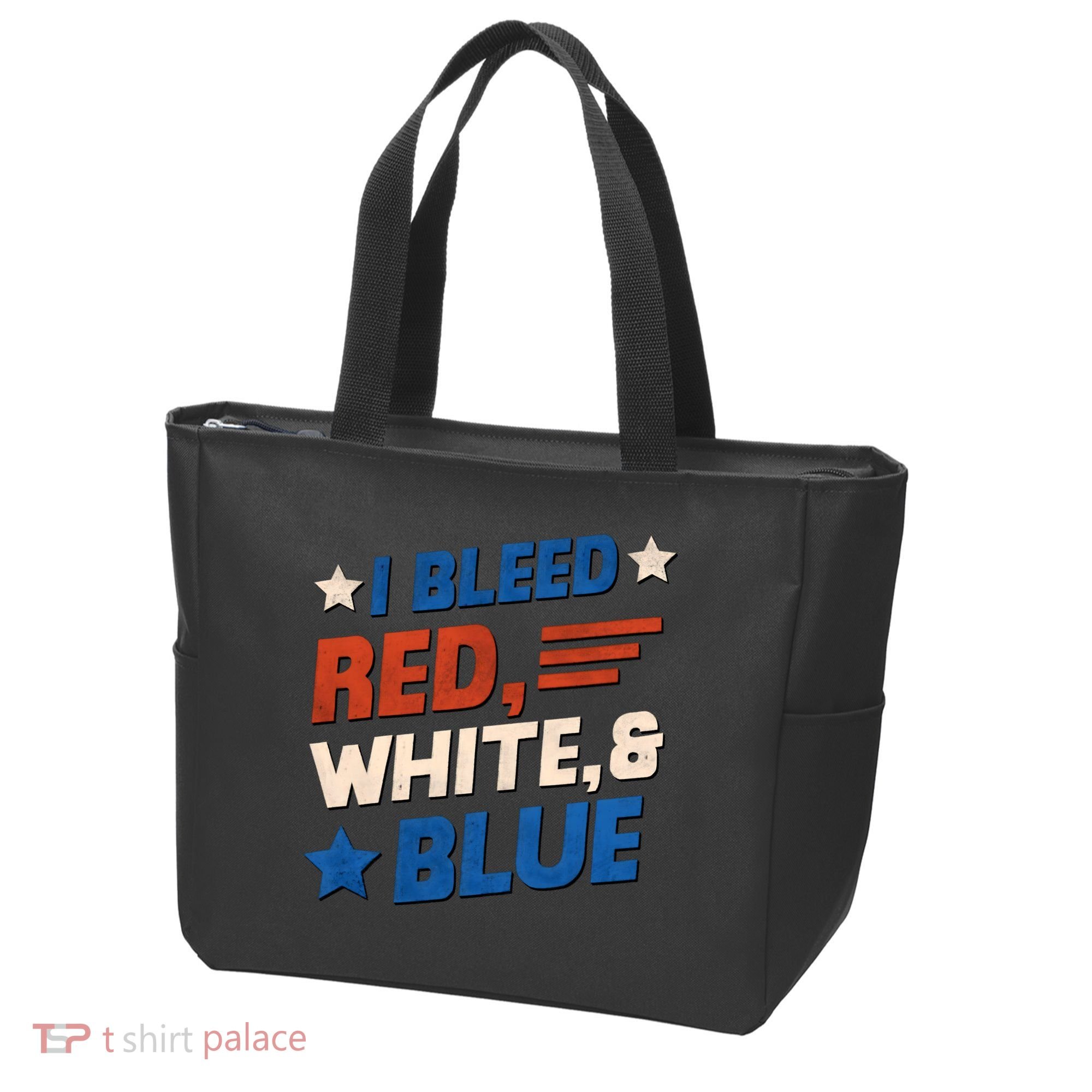 I Bleed Red White And Blue 4th Of July Tote Bag