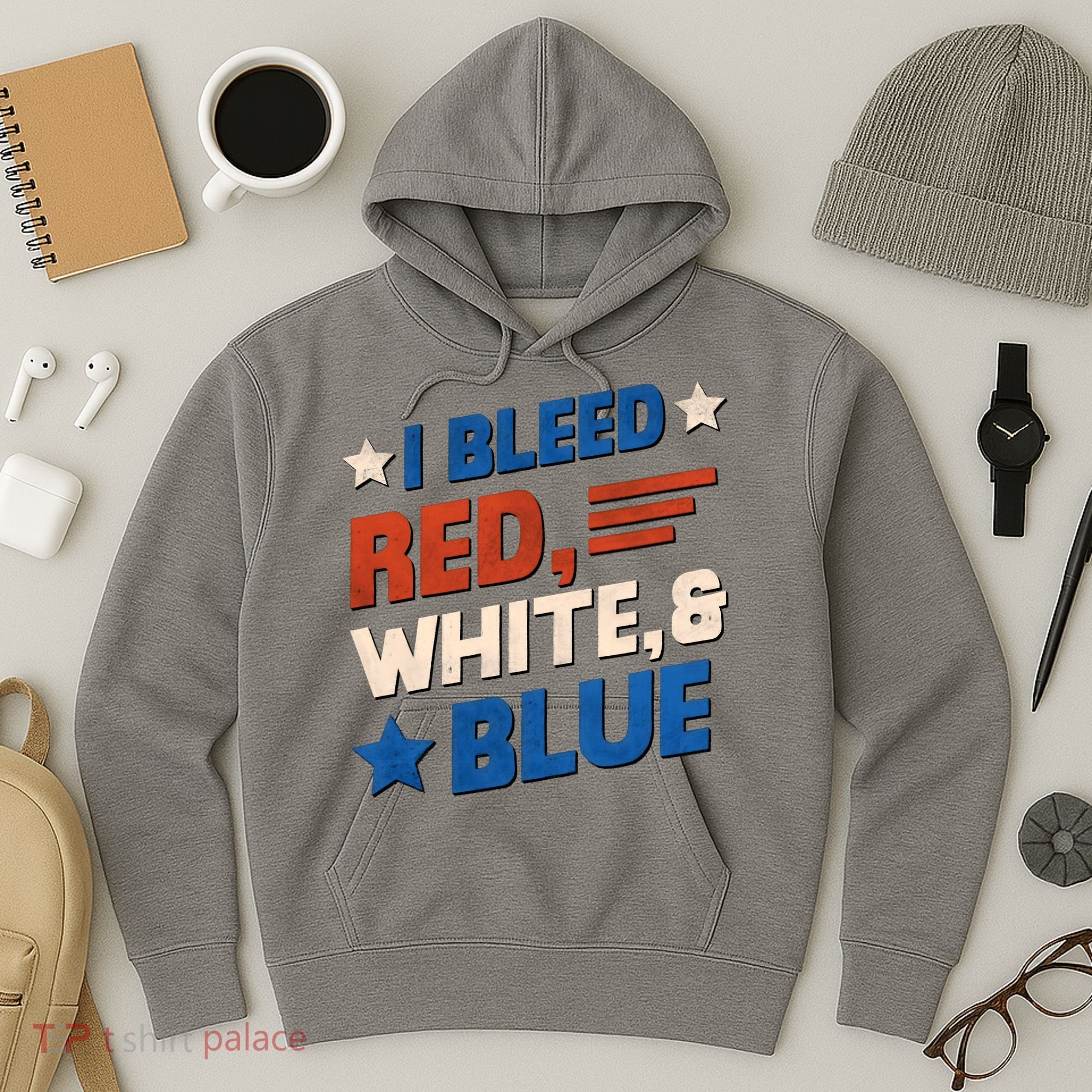 I Bleed Red White And Blue 4th Of July Hoodie