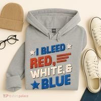 I Bleed Red White And Blue 4th Of July Hoodie thumb 4