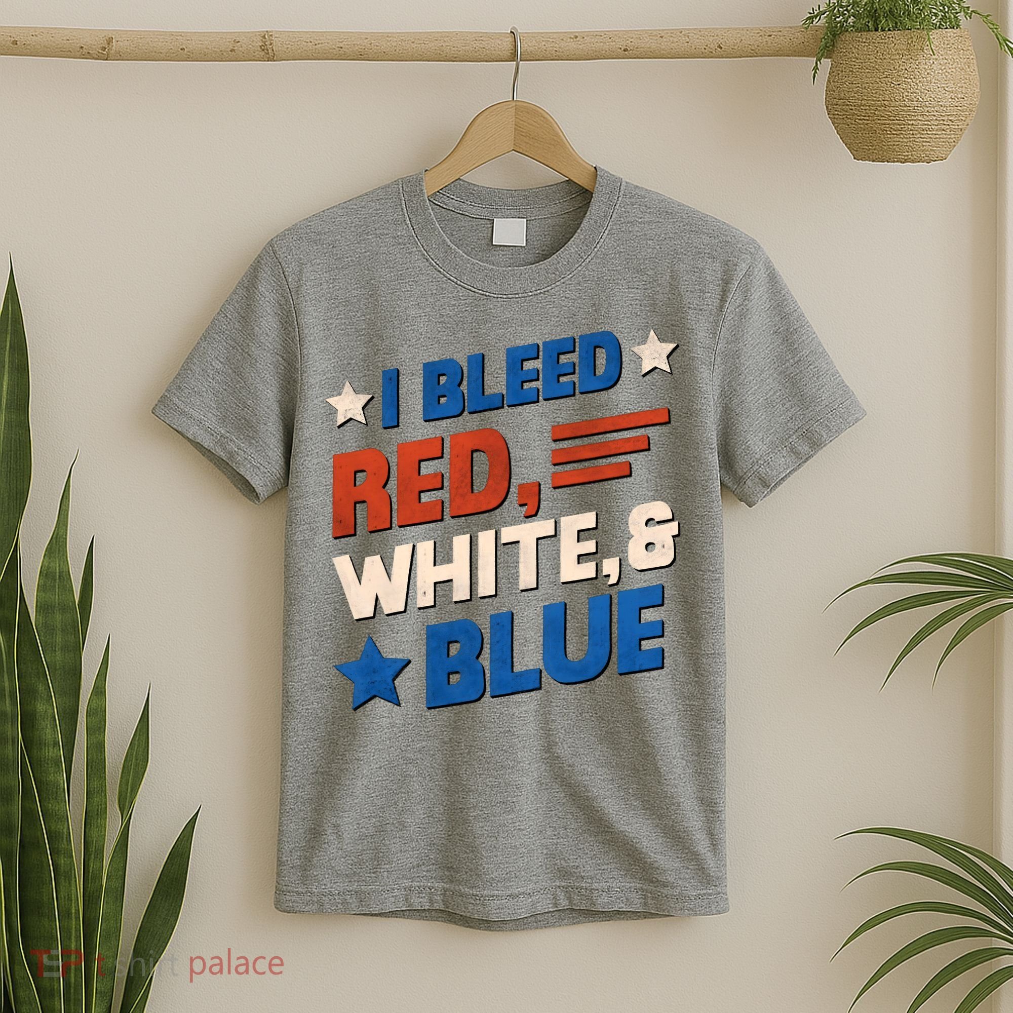 I Bleed Red White And Blue 4th Of July T-Shirt