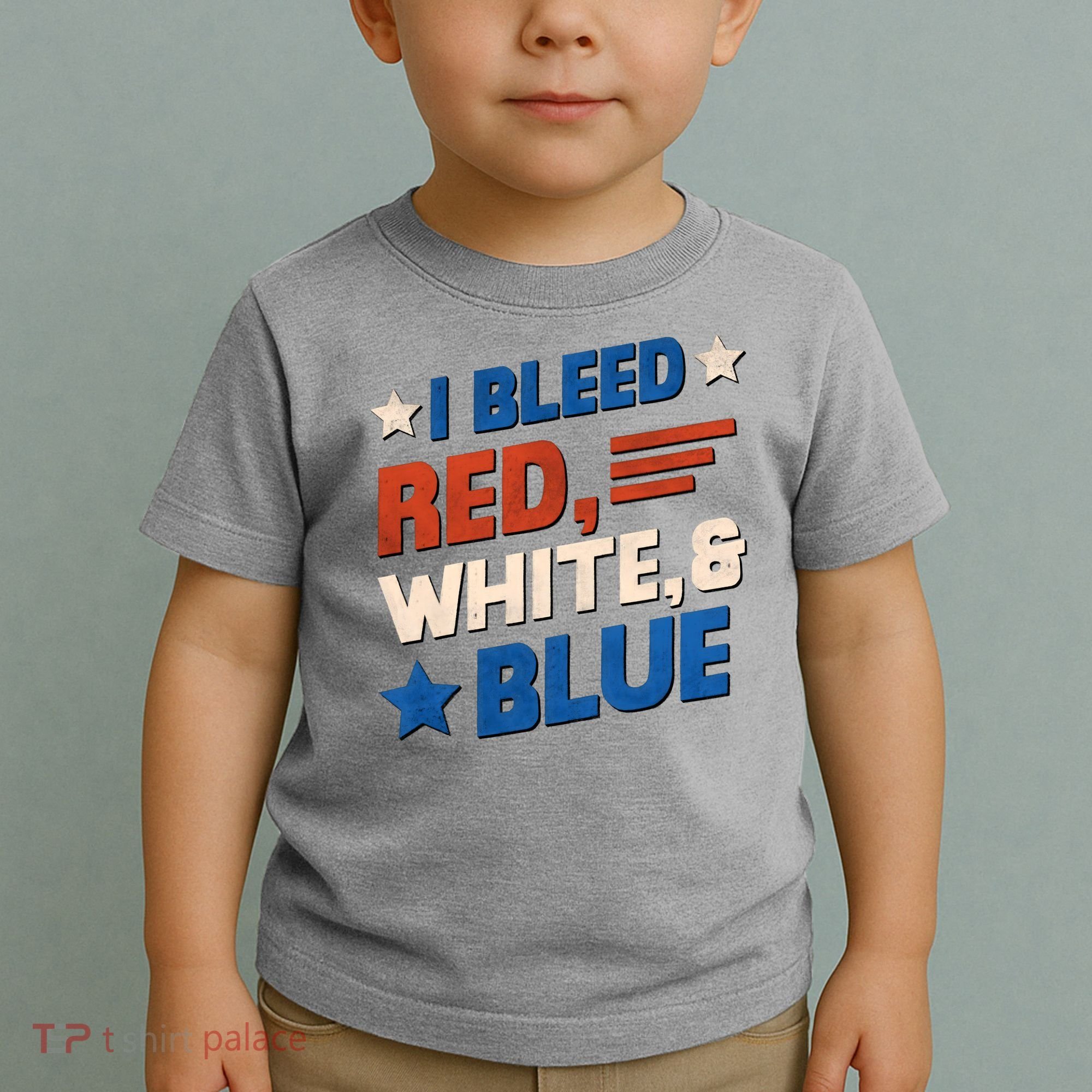 I Bleed Red White And Blue 4th Of July Toddler T-Shirt