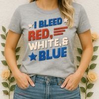 I Bleed Red White And Blue 4th Of July Women's T-Shirt thumb 2