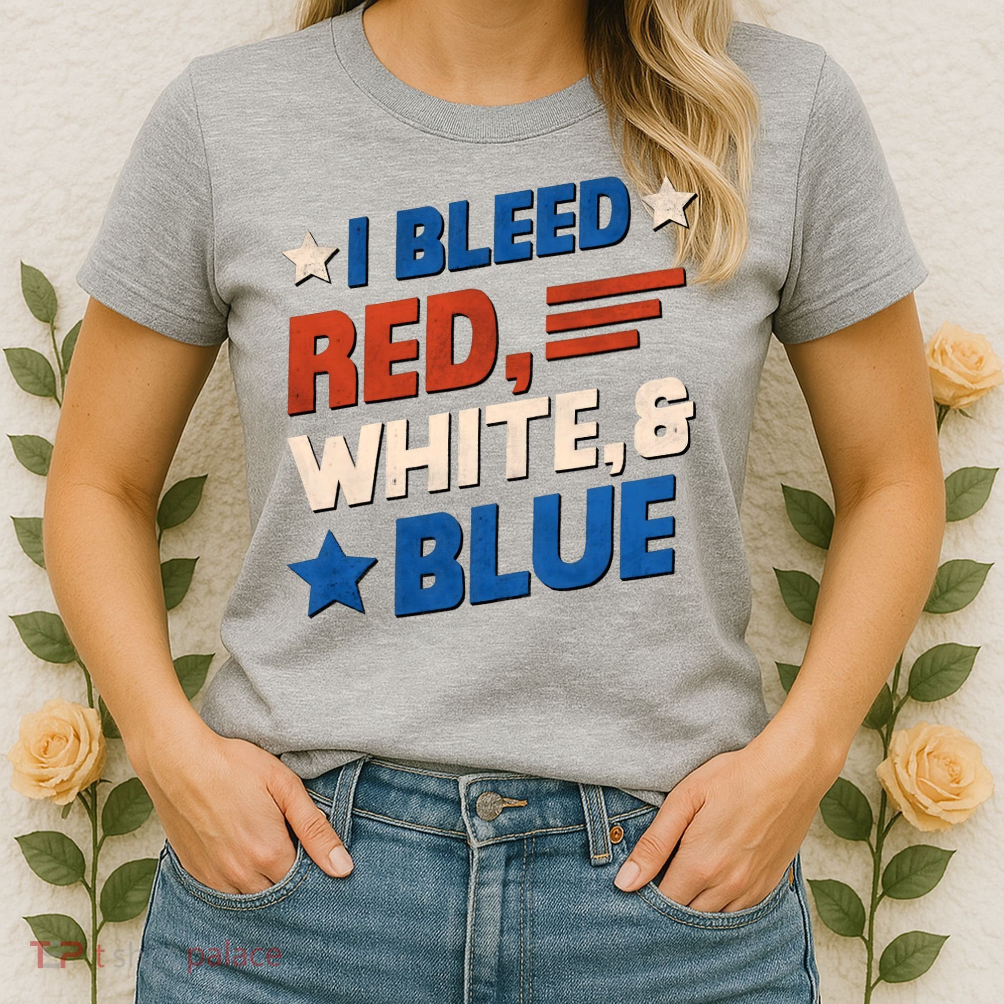 I Bleed Red White And Blue 4th Of July Women's T-Shirt