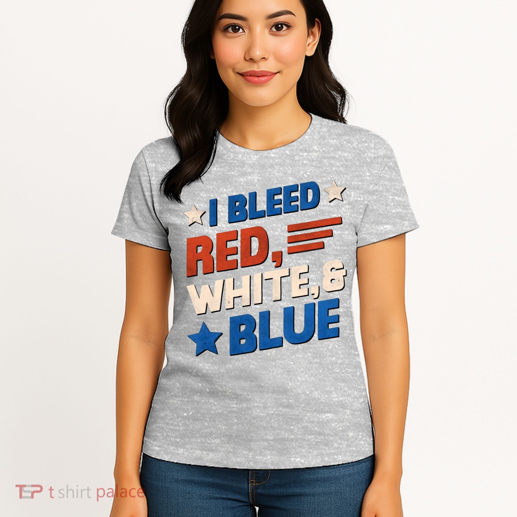 I Bleed Red White And Blue 4th Of July Women's T-Shirt