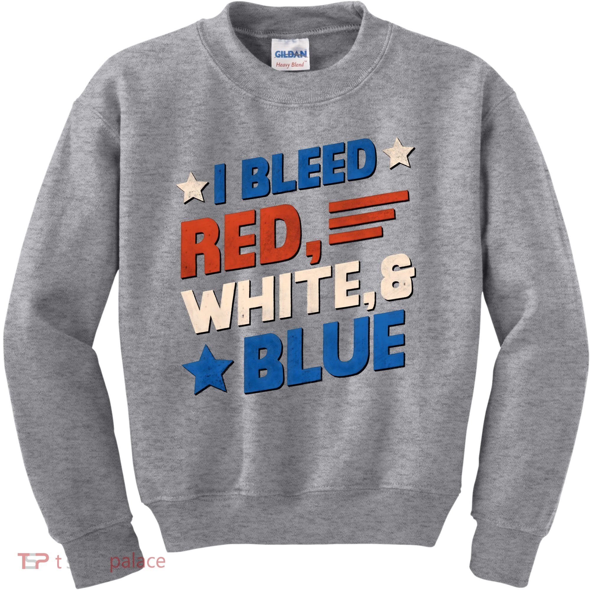 I Bleed Red White And Blue 4th Of July Kids Sweatshirt