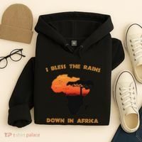 I Bless Rains Down In Africa Farmer Proud Africa Map Hoodie thumb 4