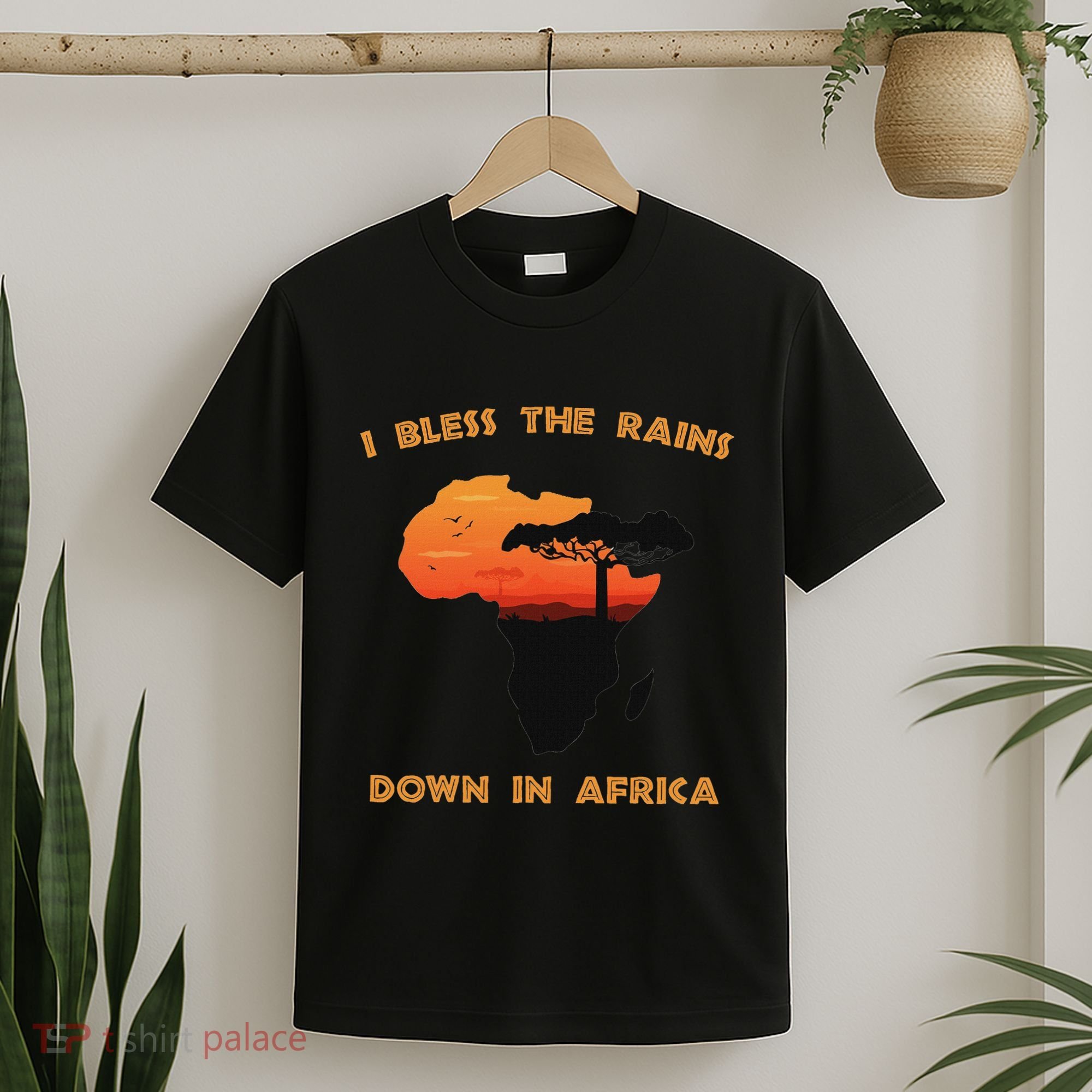 I Bless Rains Down In Africa Farmer Proud Africa Map T-Shirt